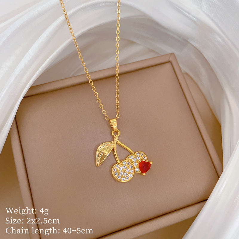 Collana Minimalista Geometrica in Acciaio al Titanio con Pendente in Rame Placcato Oro su Catena a Maglie per Uomo e Donna