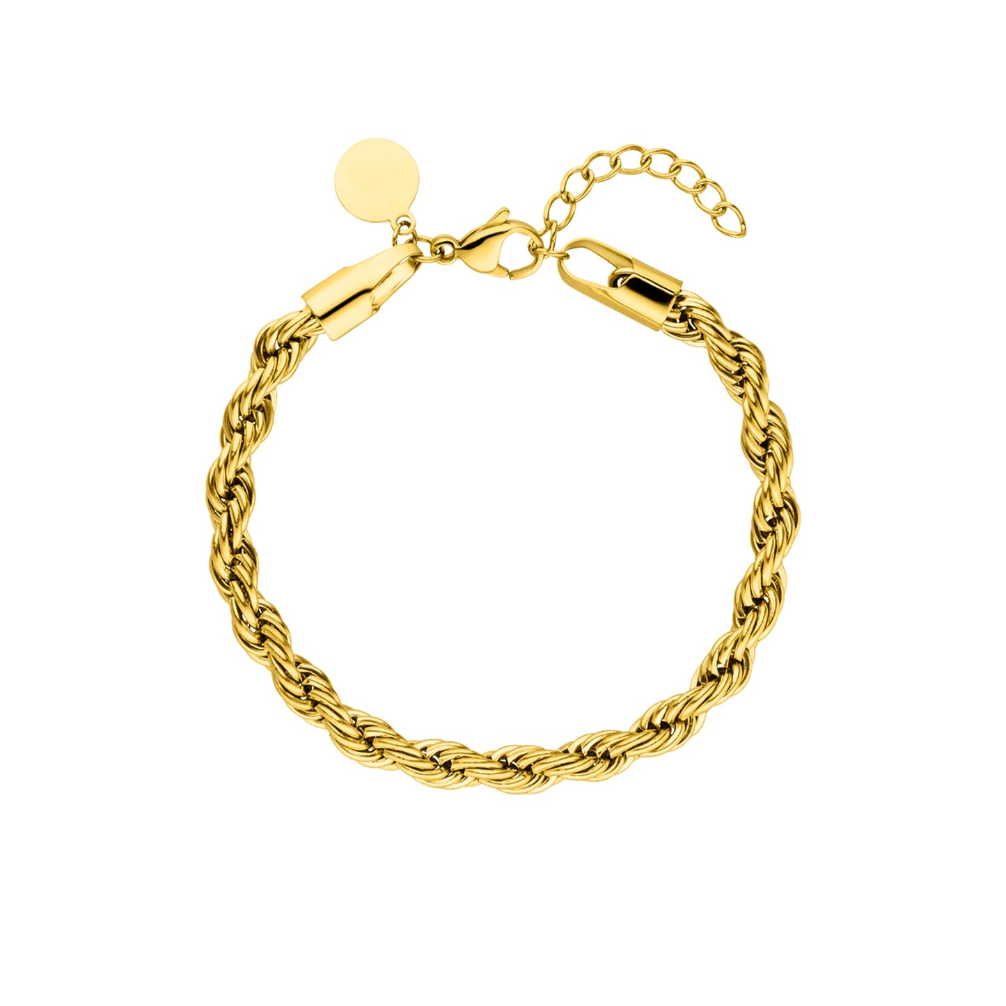 Elegant Twisted Geometric Bracelet for Women in Titanium Steel with 18K Gold Plating, Hypoallergenic and Fade-Resistant