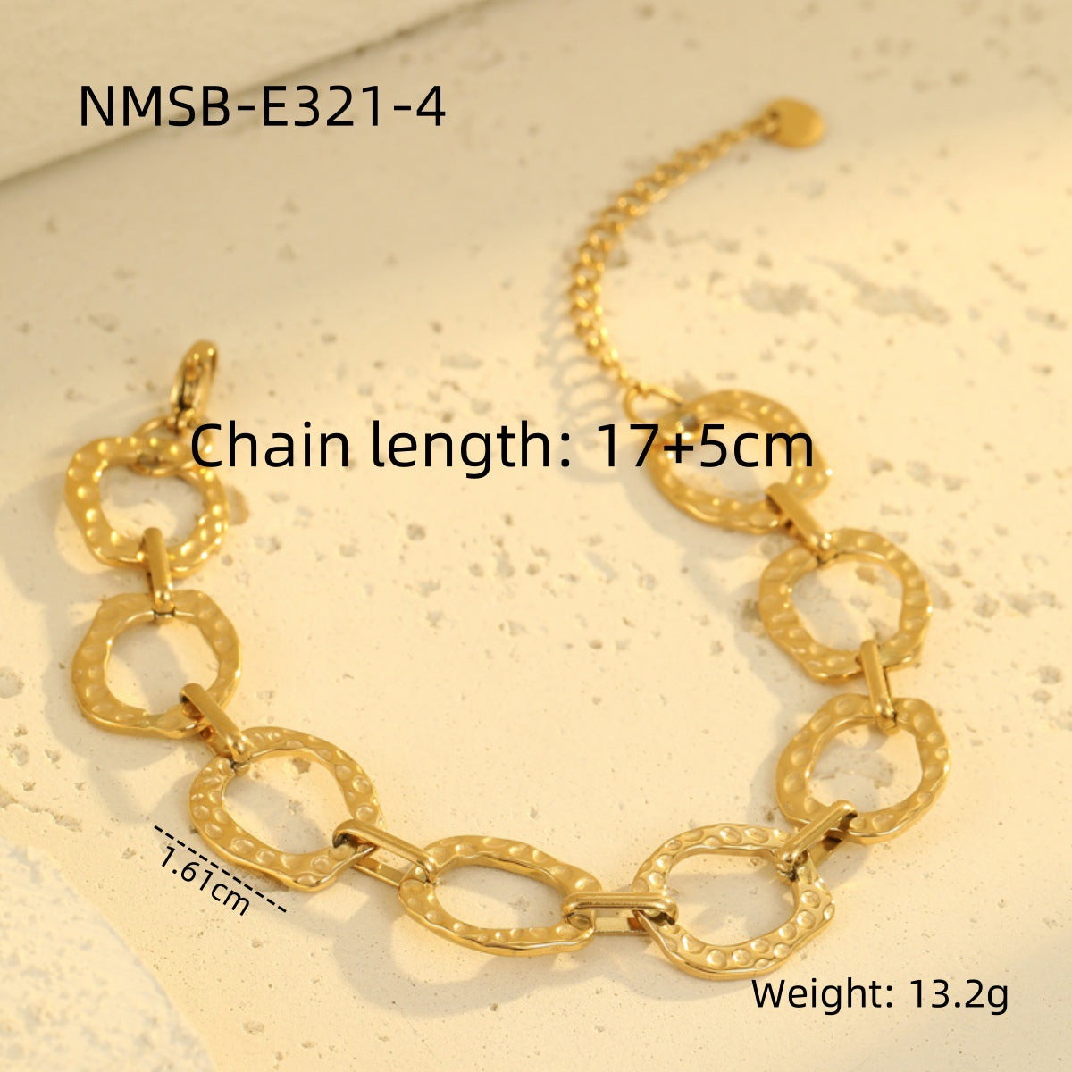 Fashionable Minimalist Heart-Shaped Stainless Steel Tassel Bracelet with Plated Finish and Small Round Pendant