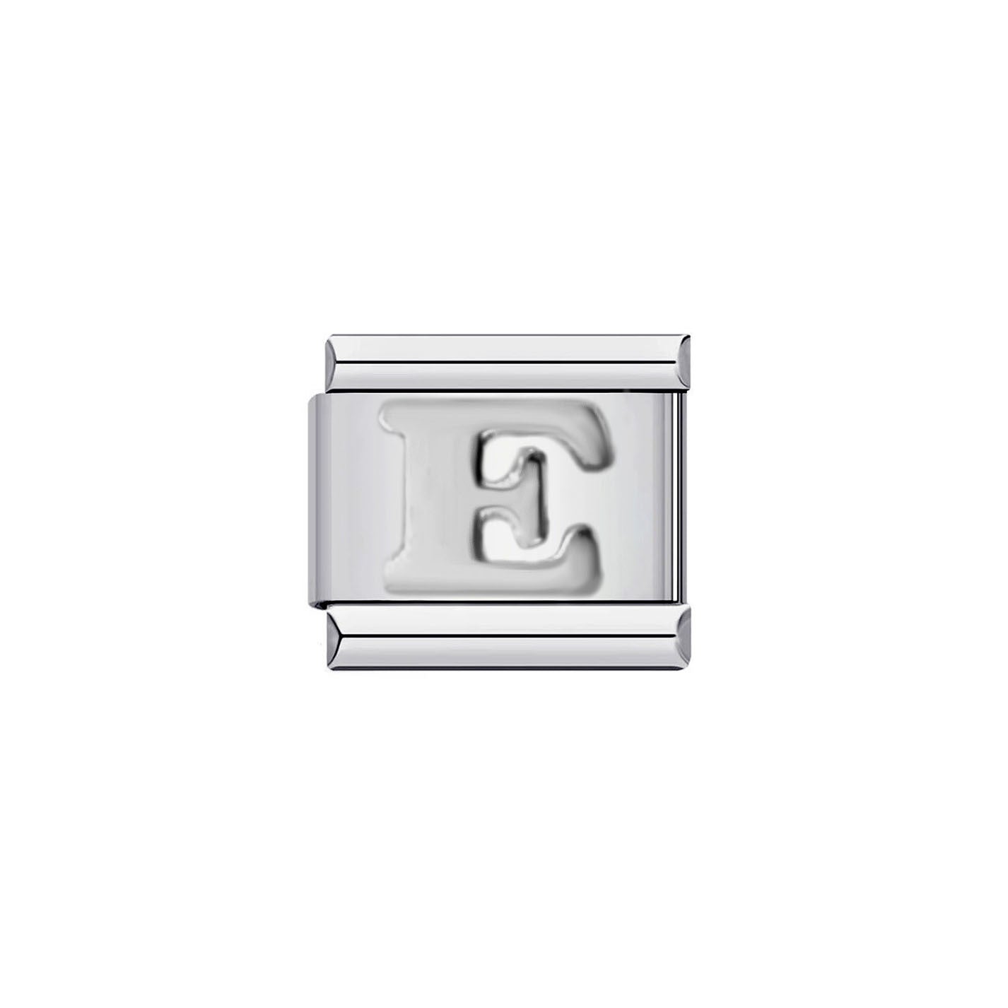 Personalized Stainless Steel Plated Letter Charm Bar Bracelet Unisex DIY Elastic Link Band