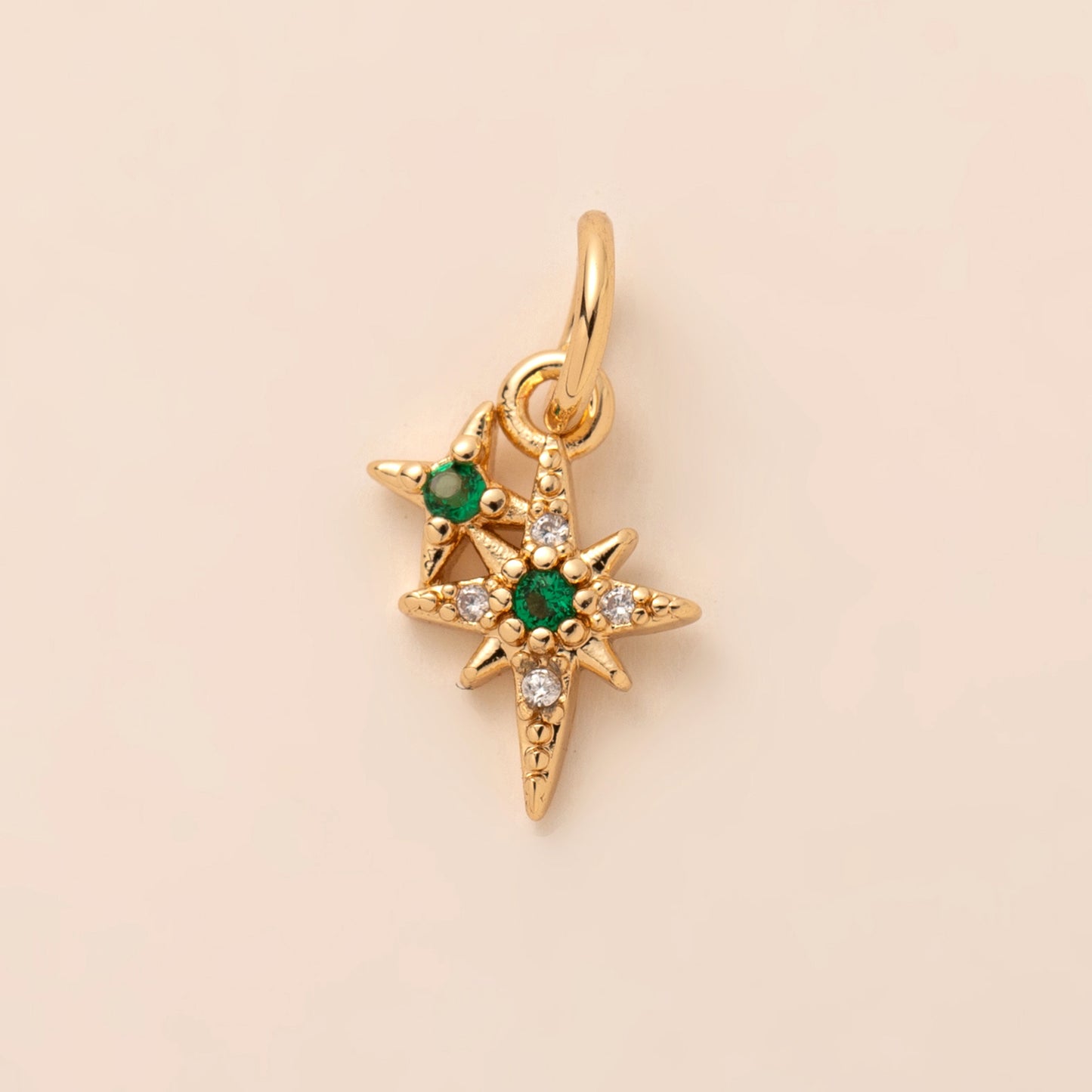 Vintage Geometric Star Moon Plated Brass Stainless Steel Pendant Necklace Charm Bar