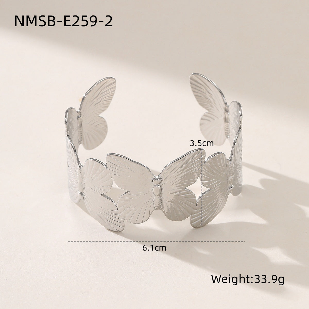 Bracciale Minimalista a Farfalla da Donna in Acciaio al Titanio Placcato Oro 18K, Ipoallergenico e Resistente allo Sbiadimento