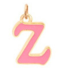 Minimalist Letter Shape Stainless Steel Necklace with Enamel Finish and 18K Gold Plating