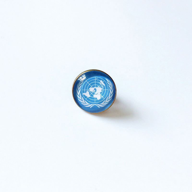 Pin de Solapa de Aleación Esmaltado Personalizado con Diseño de Bandera del Mundo para Hombres y Mujeres