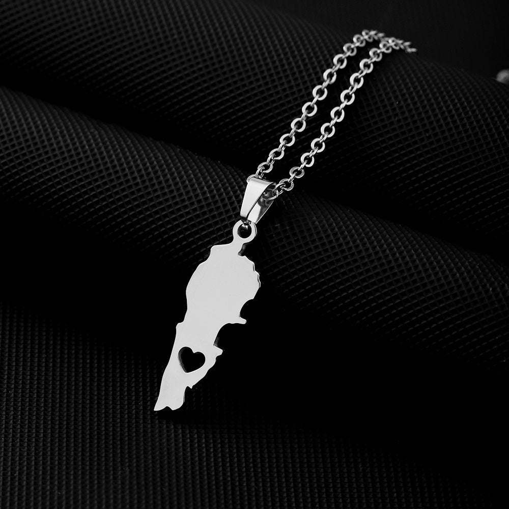Collana Pendente Geometrica Vintage in Smalto per Unisex Acciaio Inossidabile e Titanio con Catena a O Gioielli