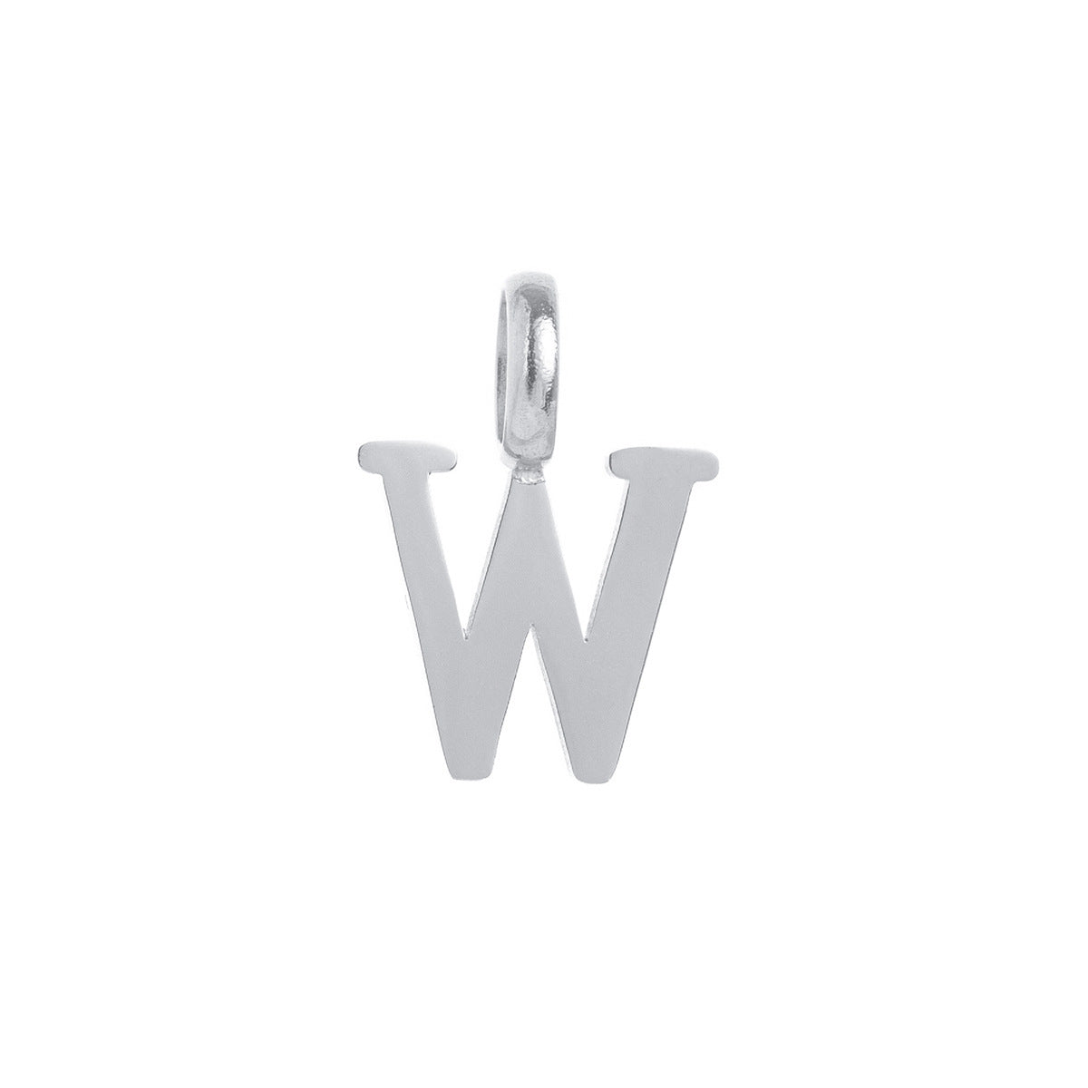 Minimalist Titanium Steel 18K Gold Plated PVD Letter Charm Bar