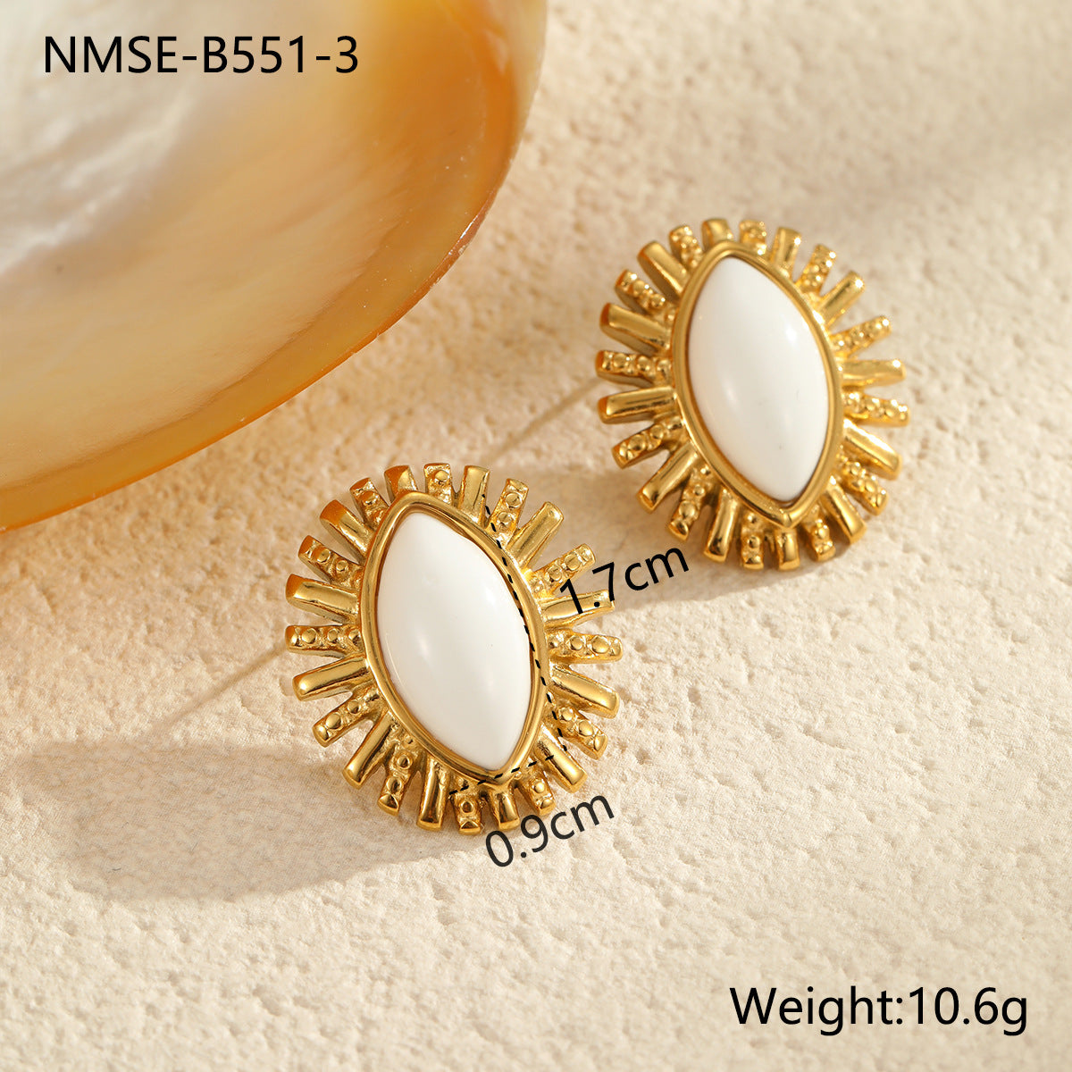 Minimalist Geometric Stainless Steel Stud Earrings with Plated Finish for Women