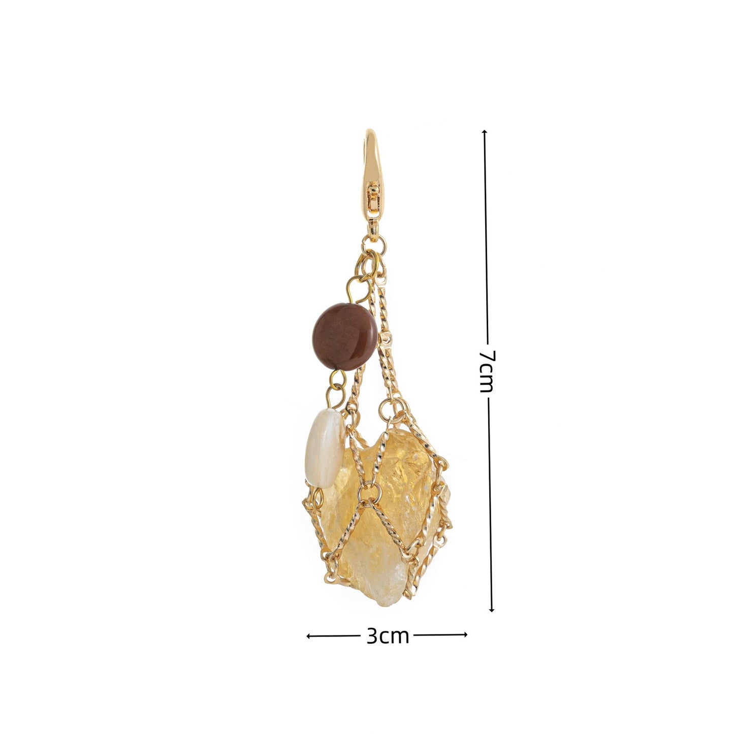 Colorful Fish Shell Conch Totem Brass Plated Pendant