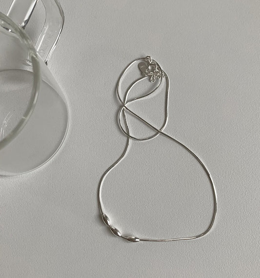 Minimalist Rhombus-Shaped S925 Sterling Silver Snake Chain Necklace with Polished Finish for Women
