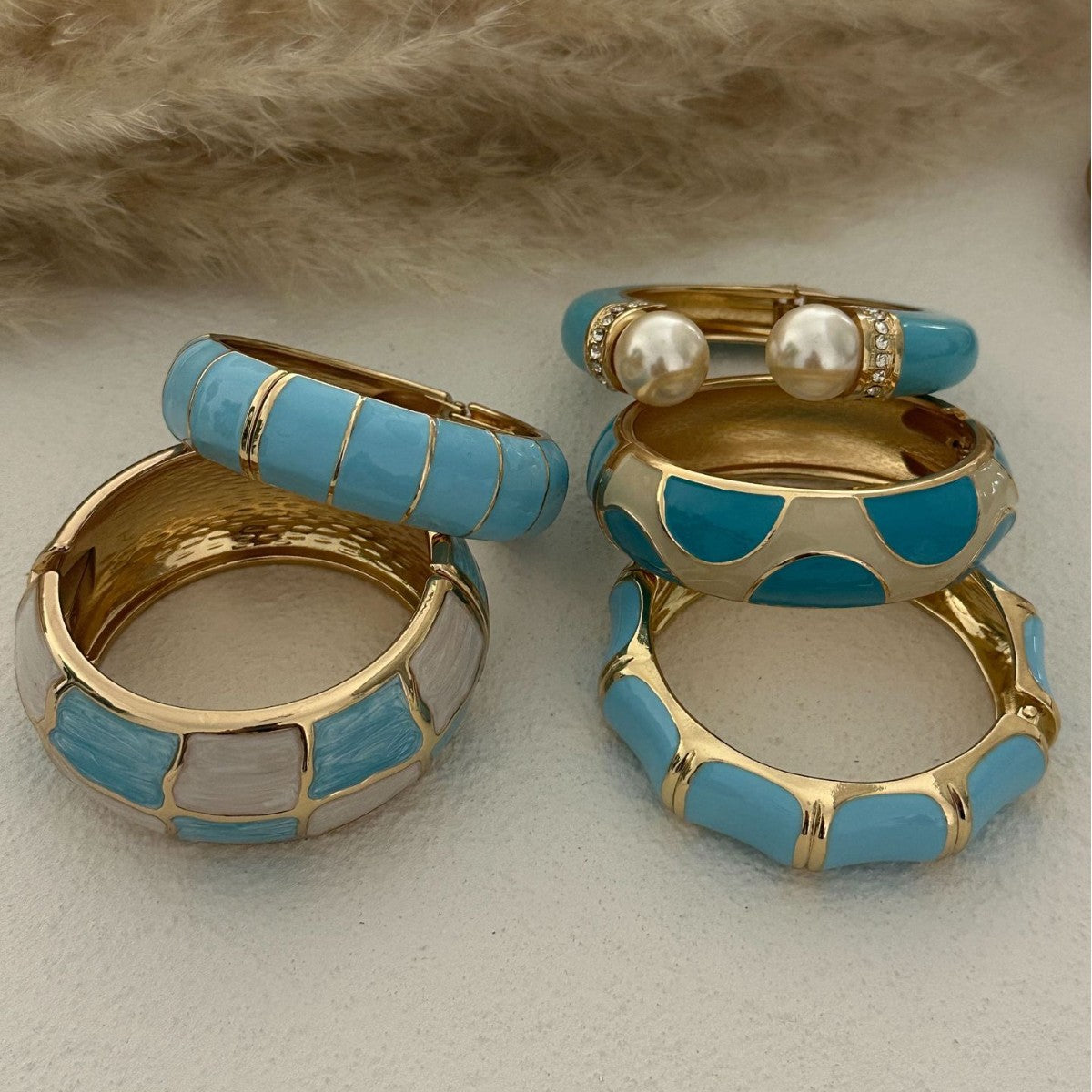Exaggerated Vintage Round Geometric Drip Oil Plated Alloy Cuff Bracelet