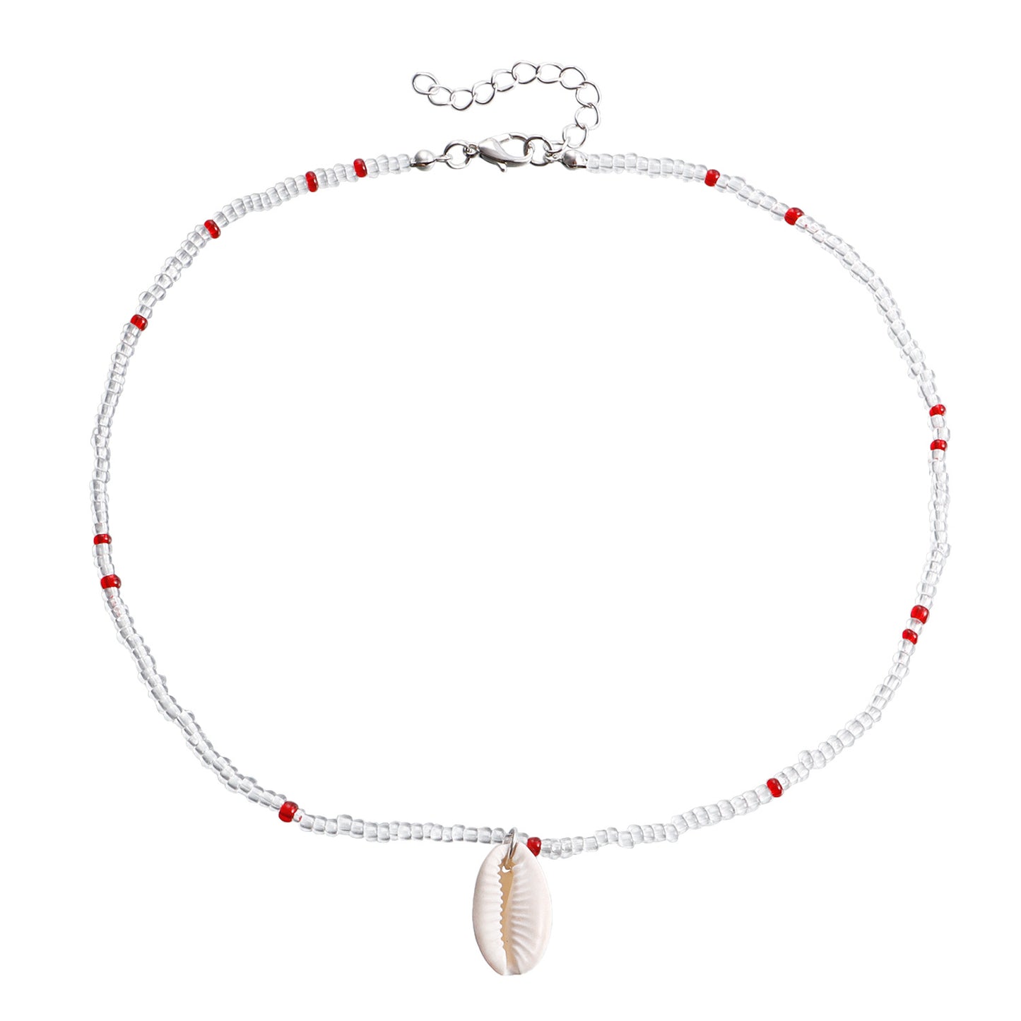 Bohemian Style Heart-Shaped Alloy Pendant Necklace with Geometric Design, Electroplated Short Clavicle Chain for Women