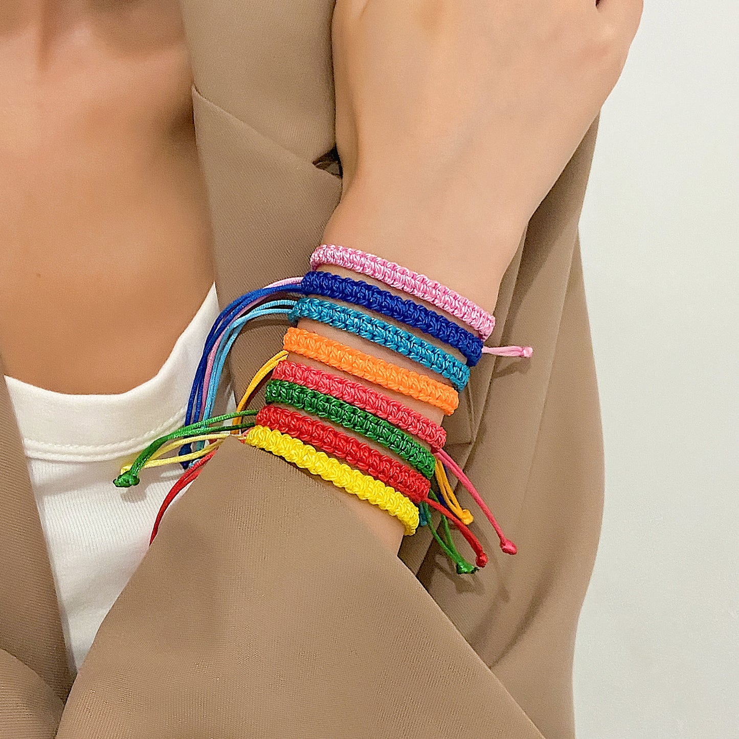 Minimalist Gradient Braided Rope Bracelet for Women