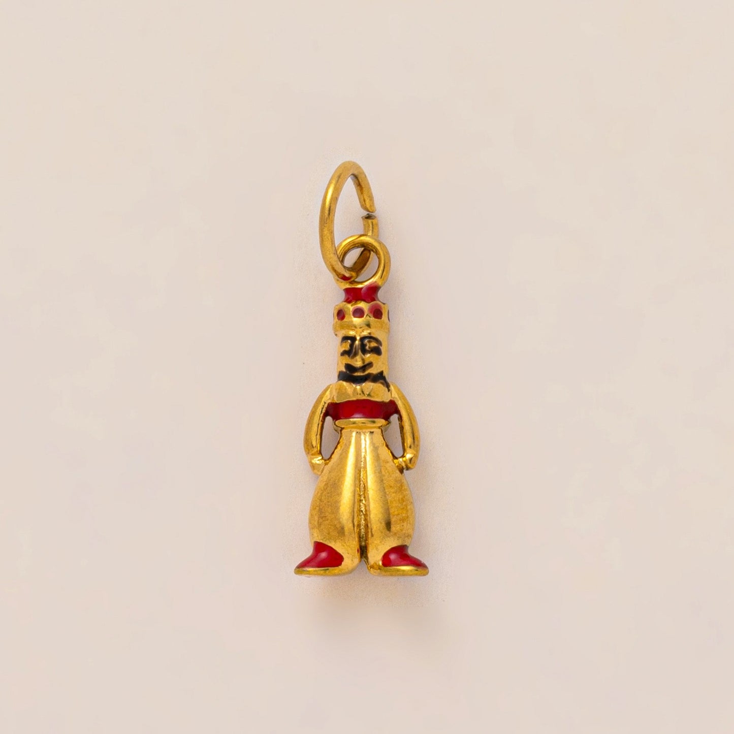 Vintage 18K Gold Plated Stainless Steel Animal Flower Charm Bar