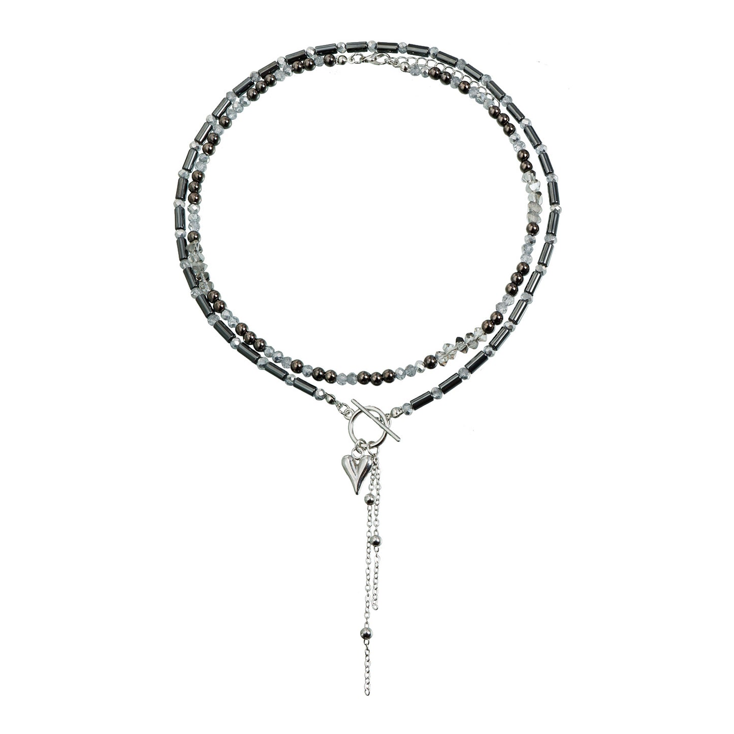 Sweet Streetwear Heart Geometric Alloy Plated Necklace for Women