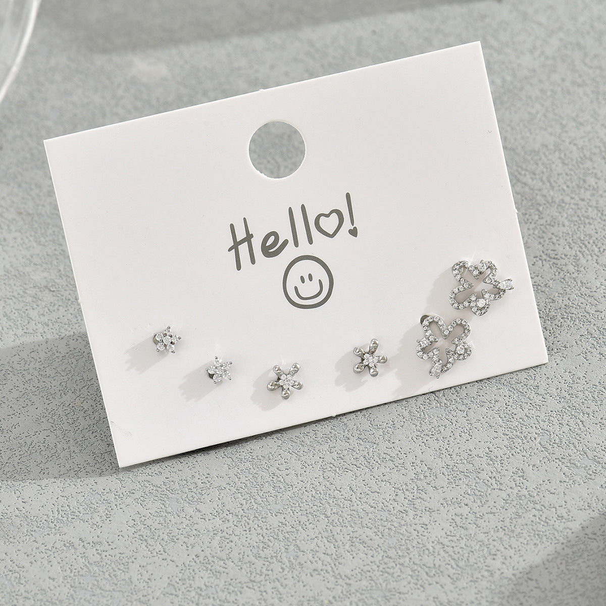 Pendientes de tuerca minimalistas de cobre con incrustaciones de circonita para mujer, conjunto de joyas versátiles para el día a día