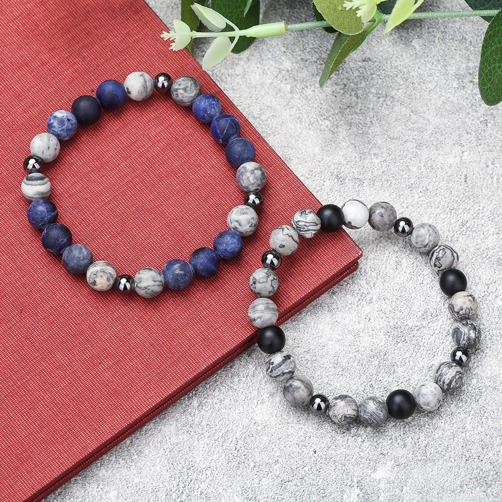 Minimalist Handmade Round Stone Animal Bracelet Unisex