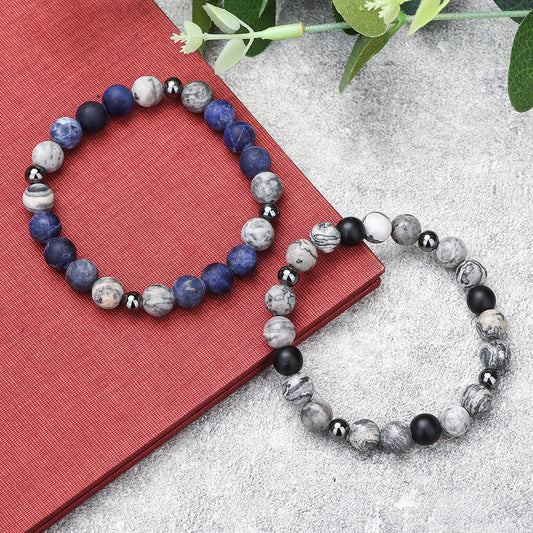 Minimalist Handmade Round Stone Animal Bracelet Unisex