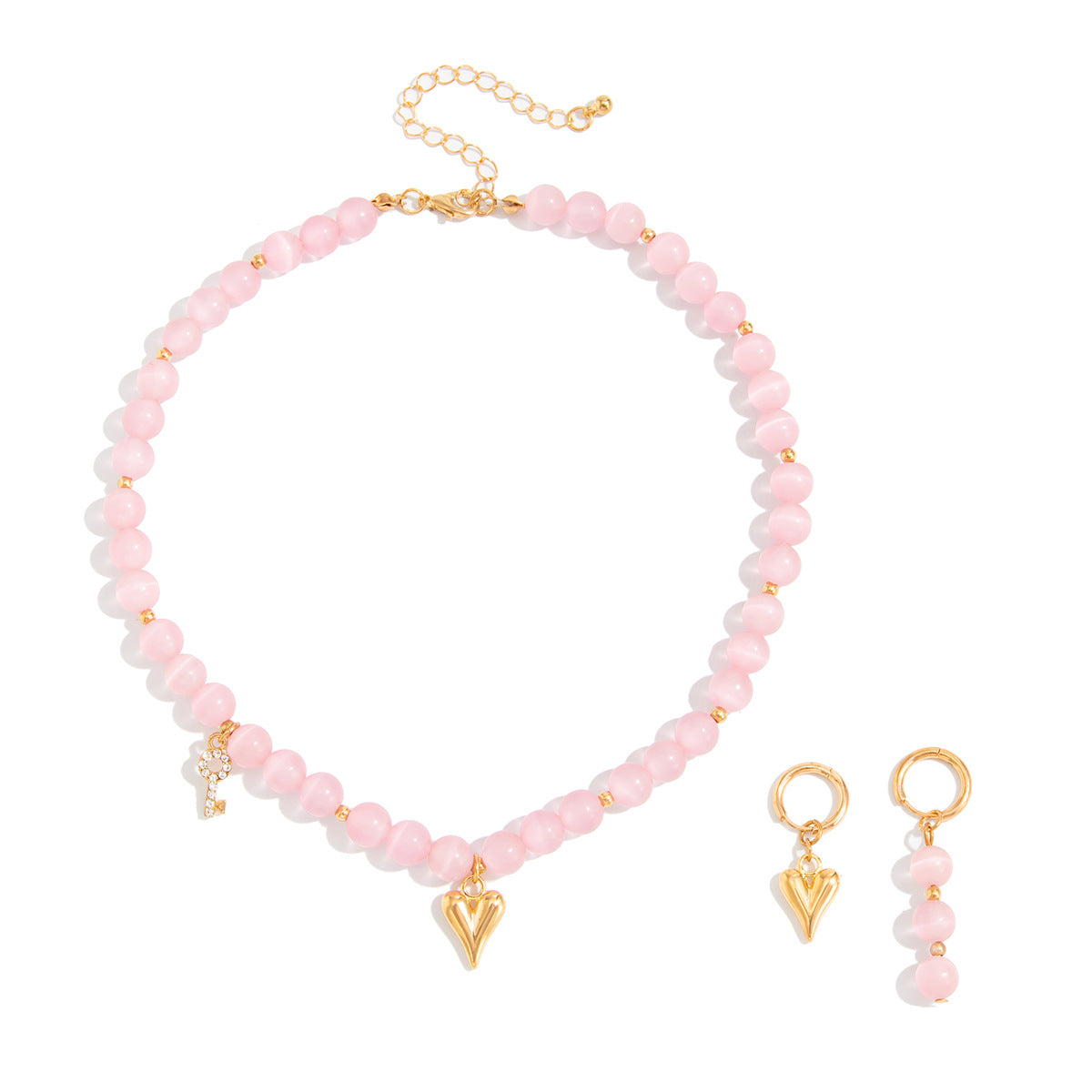 Sweet Heart Alloy Plated Earrings for Women