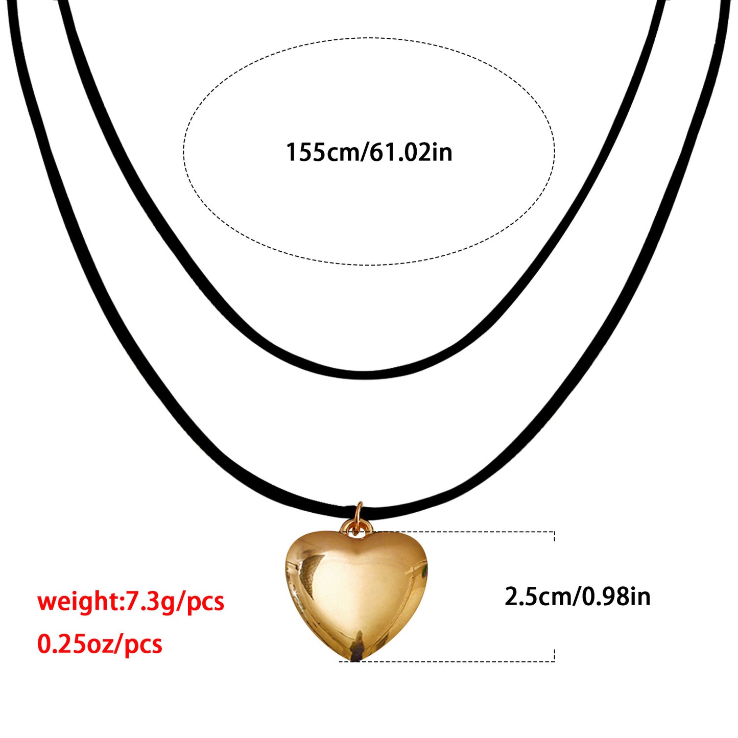 Minimalist Adjustable Choker Necklace with Geometric Heart Pendant in Alloy with Plated Finish for Women