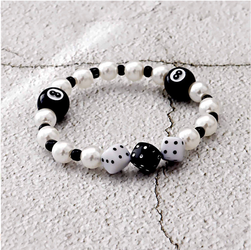 Geometric Round Cross Enamel Alloy Bracelet Unisex