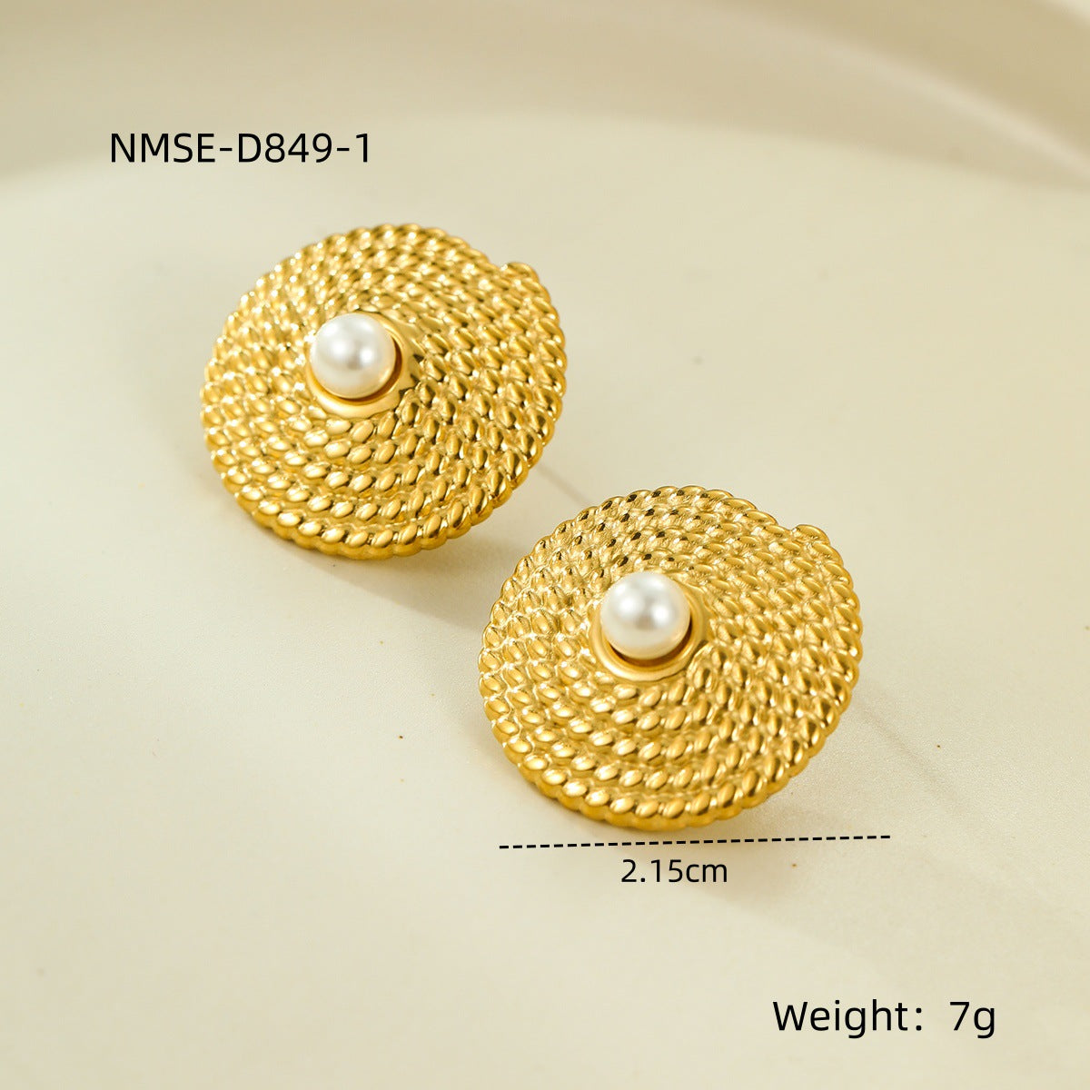 Orecchini da donna alla moda in acciaio al titanio con spirale geometrica e placcatura in oro