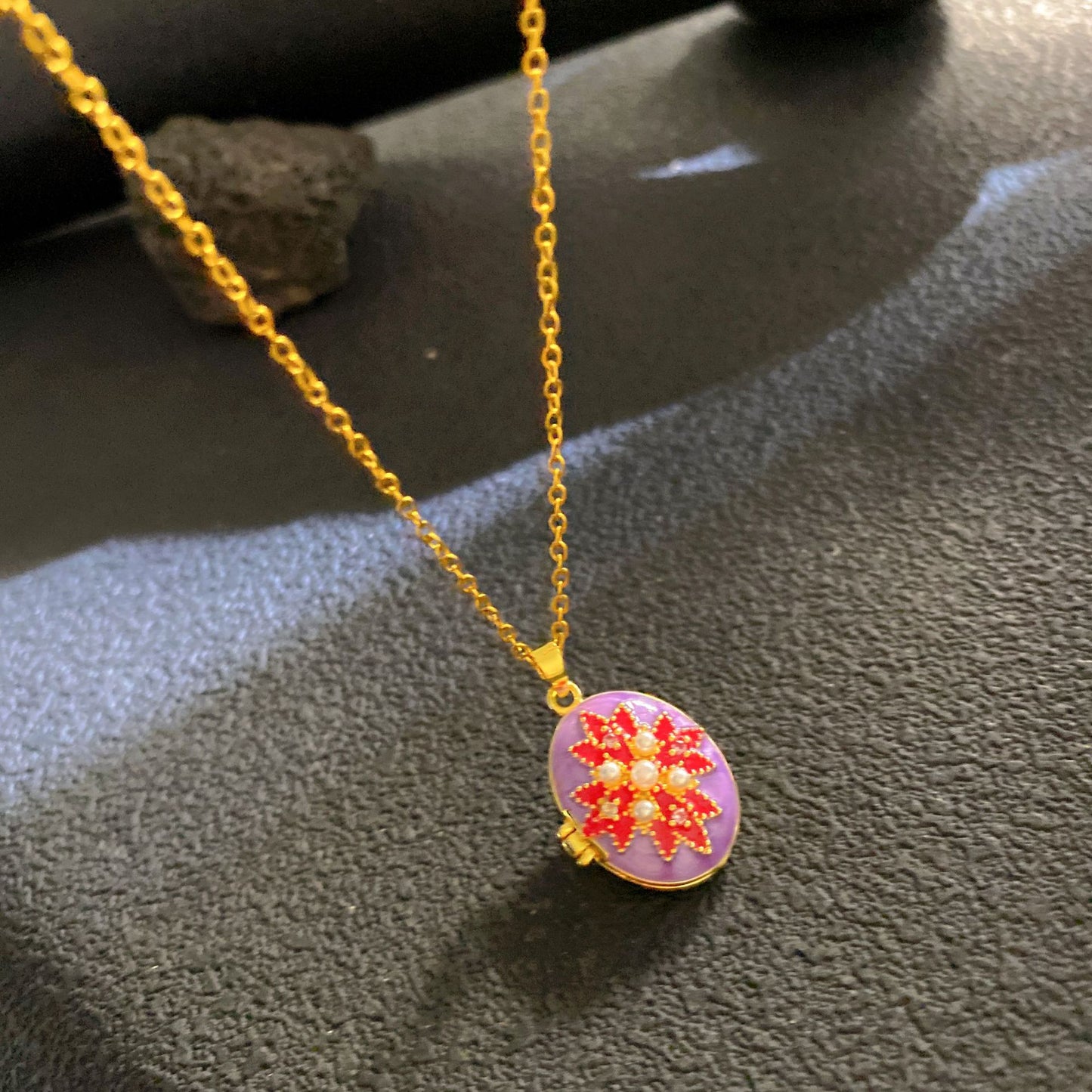 Vintage Elegant Geometric Leaf Teardrop Drip Oil Cubic Zirconia Necklace with 18K Gold Plated Brass Pendant on Titanium Steel Cable Chain for Women