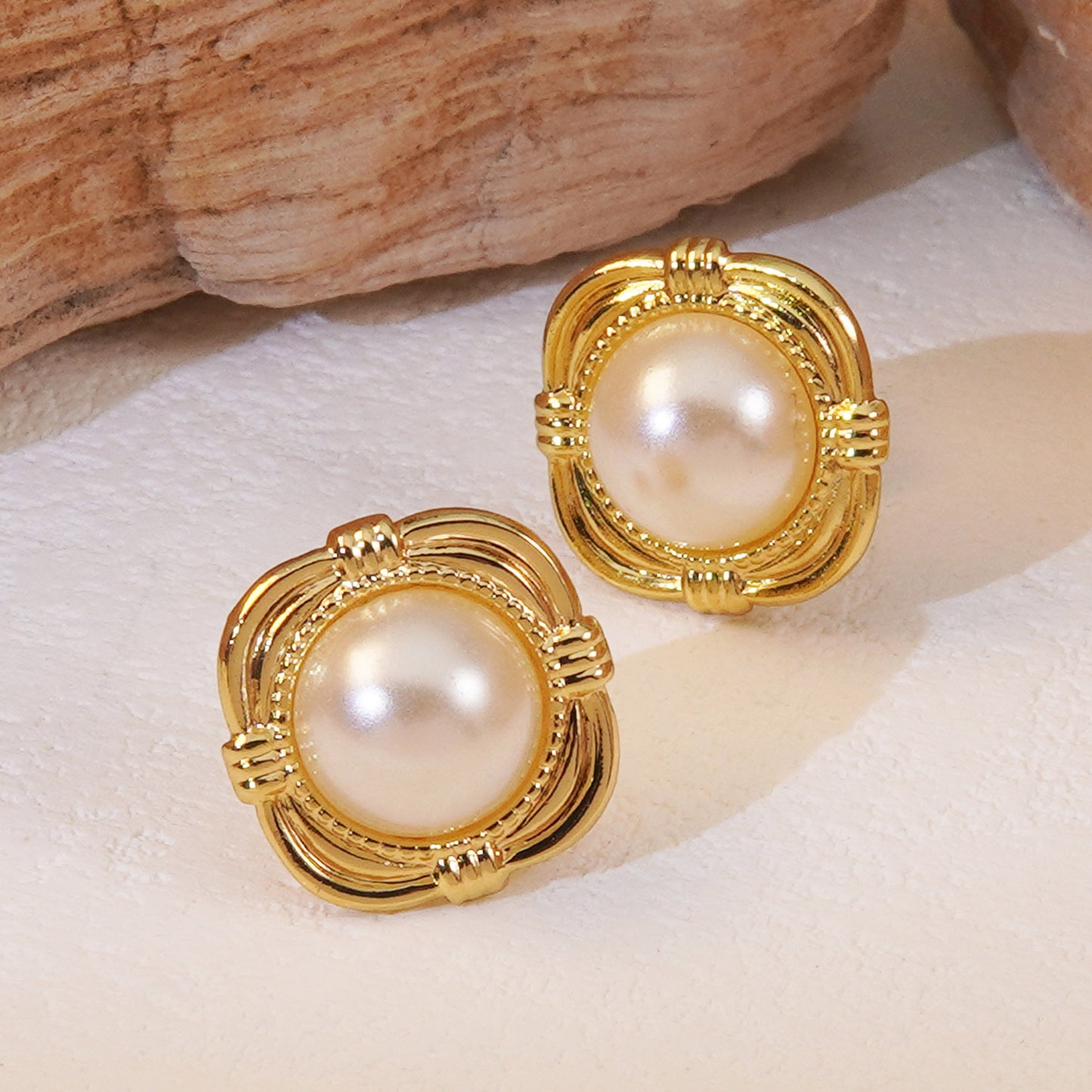 Elegant Business Square Geometric Plated Stainless Steel Earrings for Women