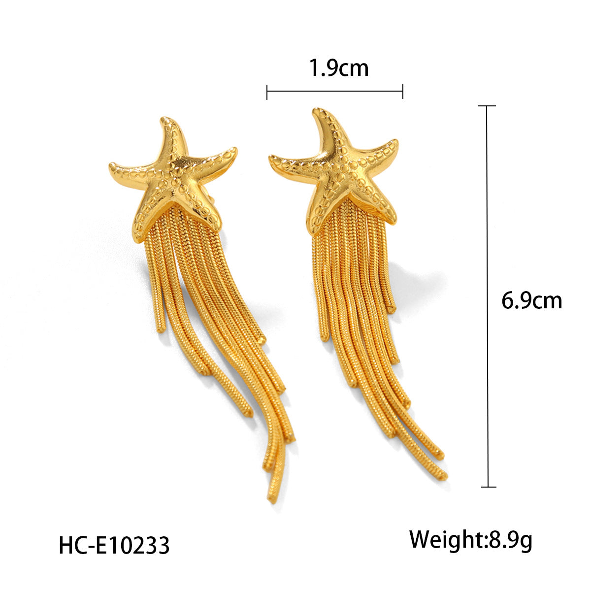 Set di collane minimalista con stelle marine e conchiglie, ispirato all'oceano, in acciaio inossidabile con finitura placcata per donne