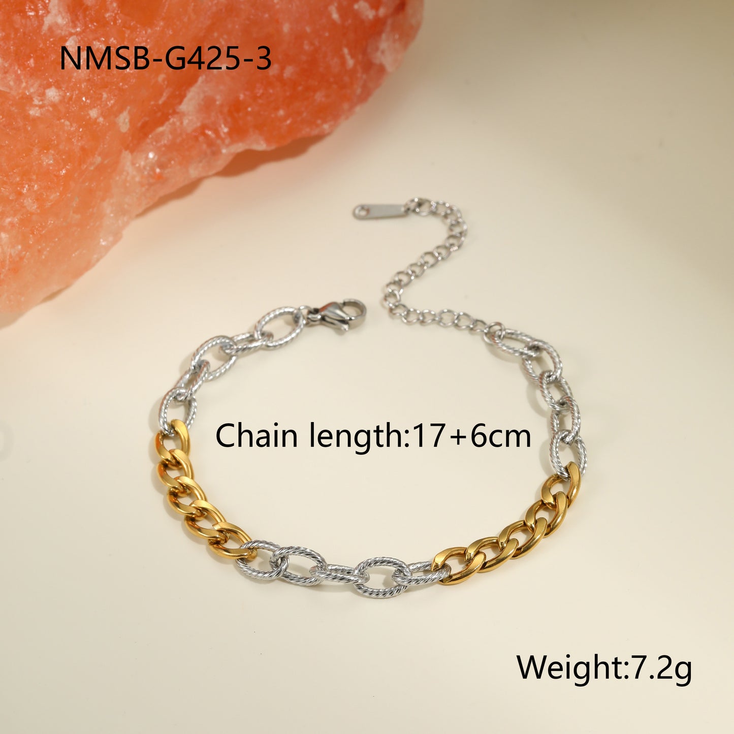 Conjunto de joyería minimalista, chapado en oro, con colgante geométrico de acero inoxidable y cadena para mujer