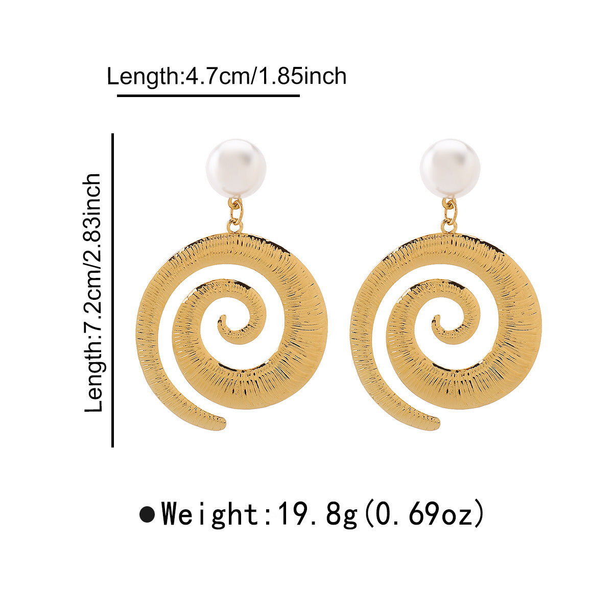 Collar con colgante de espiral geométrica para mujer, de aleación con acabado chapado, cadena de clavícula a la moda