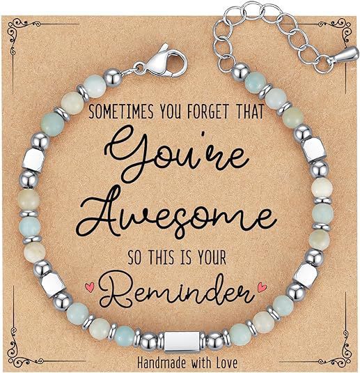 Bohemian Sweet Geometric Natural Stone Turquoise Agate Zebra Print Stainless Steel Bracelet Unisex
