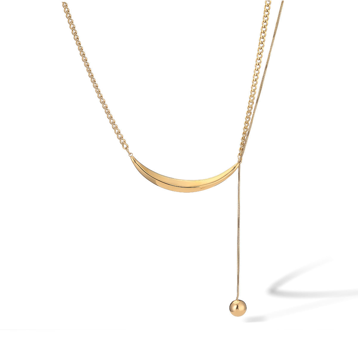 Minimalist Geometric Stainless Steel Clavicle Necklace for Women with Irregular Design
