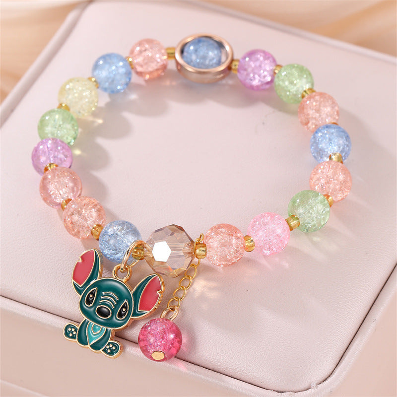 Bonita pulsera infantil para niñas con diseño de estrella hecha de plástico y resina con temática de la Princesa Anna