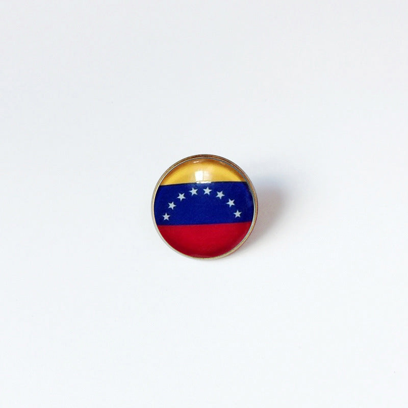 Pin de Solapa de Aleación Esmaltado Personalizado con Diseño de Bandera del Mundo para Hombres y Mujeres