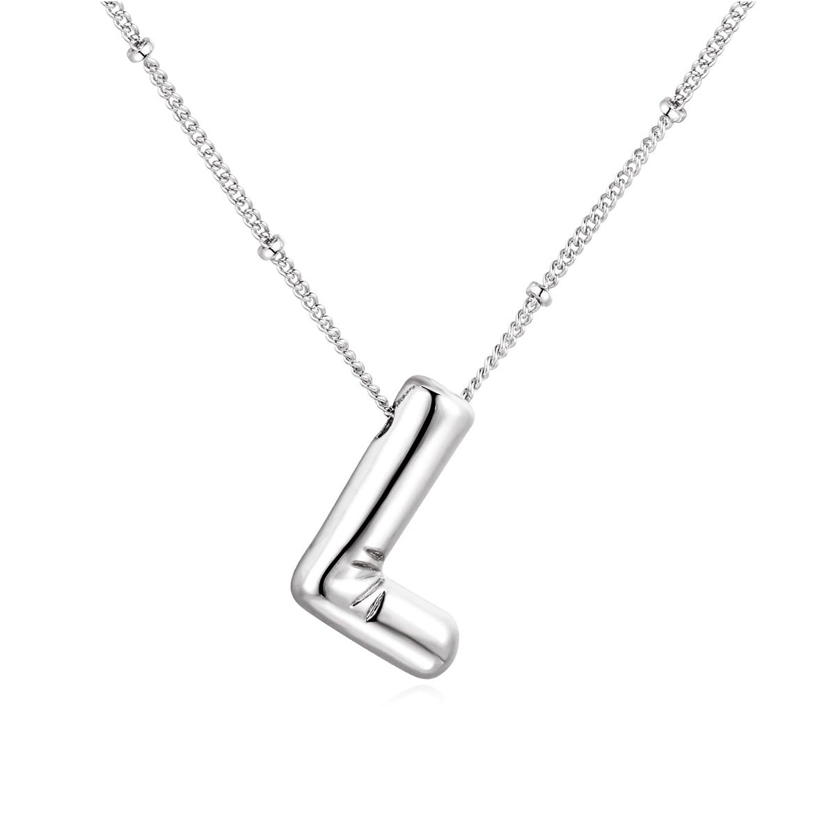 Gold Plated Brass Letter Pendant Necklace for Women