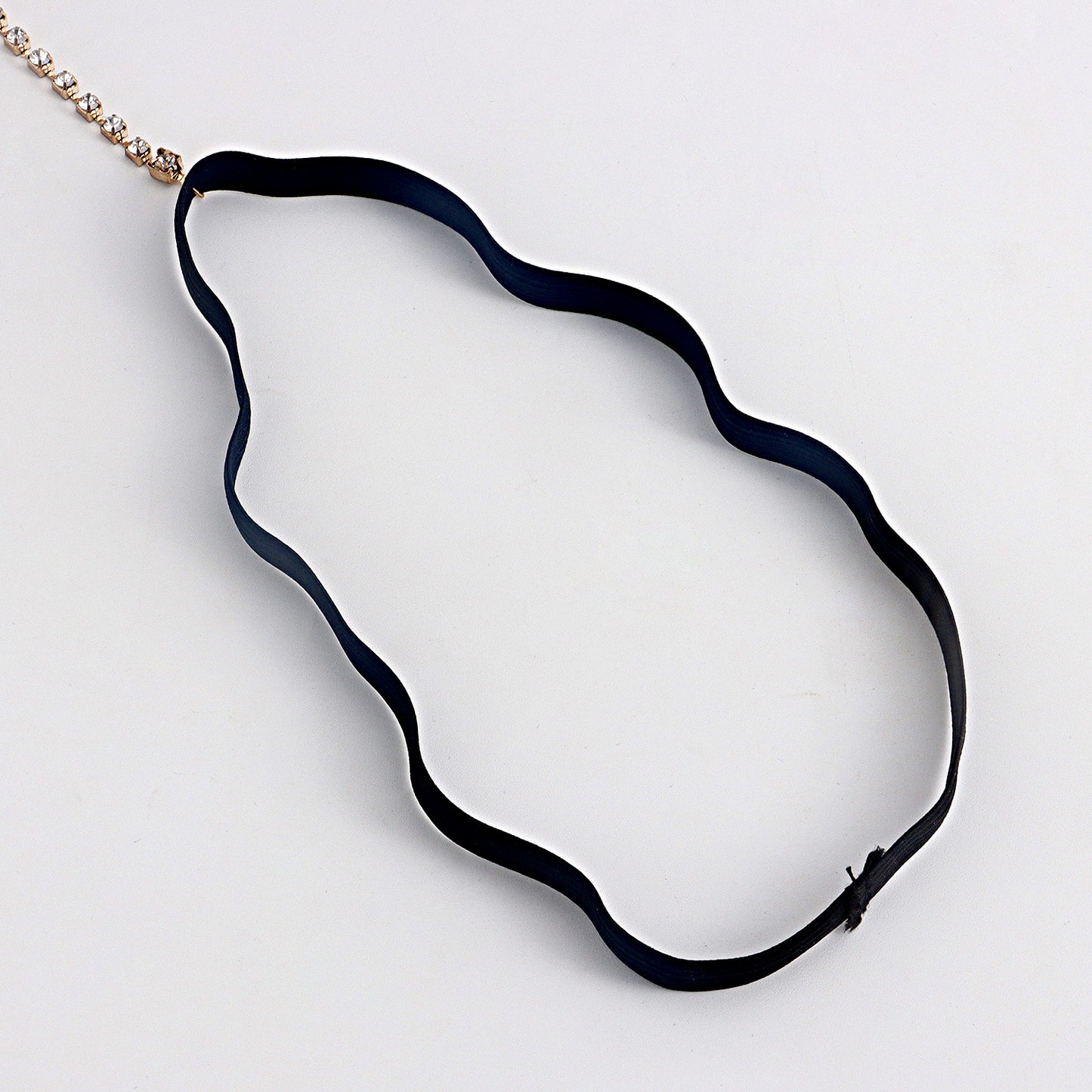Minimalist Geometric Alloy Leg Chain for Women with Claw-Set Rhinestone Accents