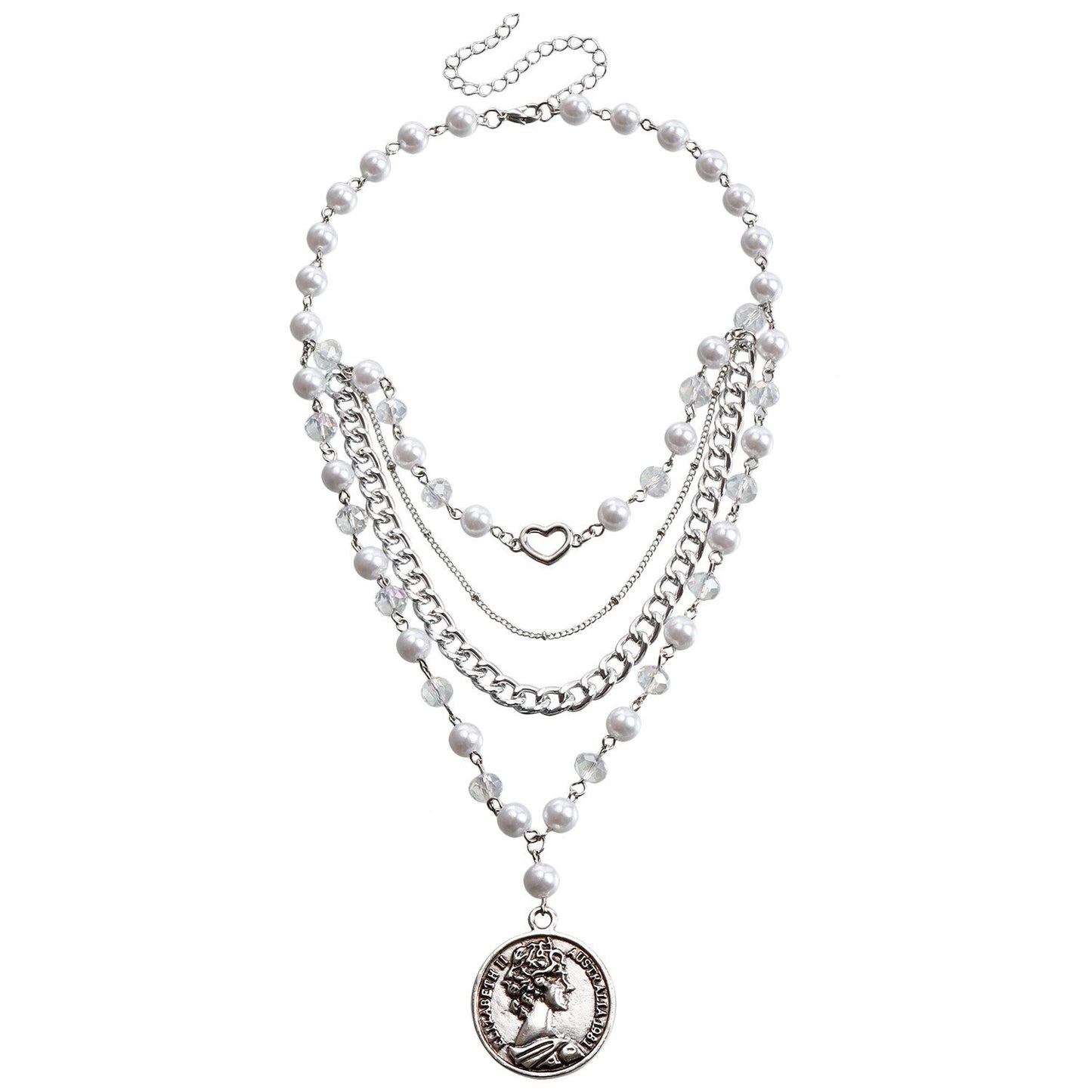 Minimalist Multi-Layer Black Crystal Spider Pendant Necklace for Women with Electroplated Metal Chain