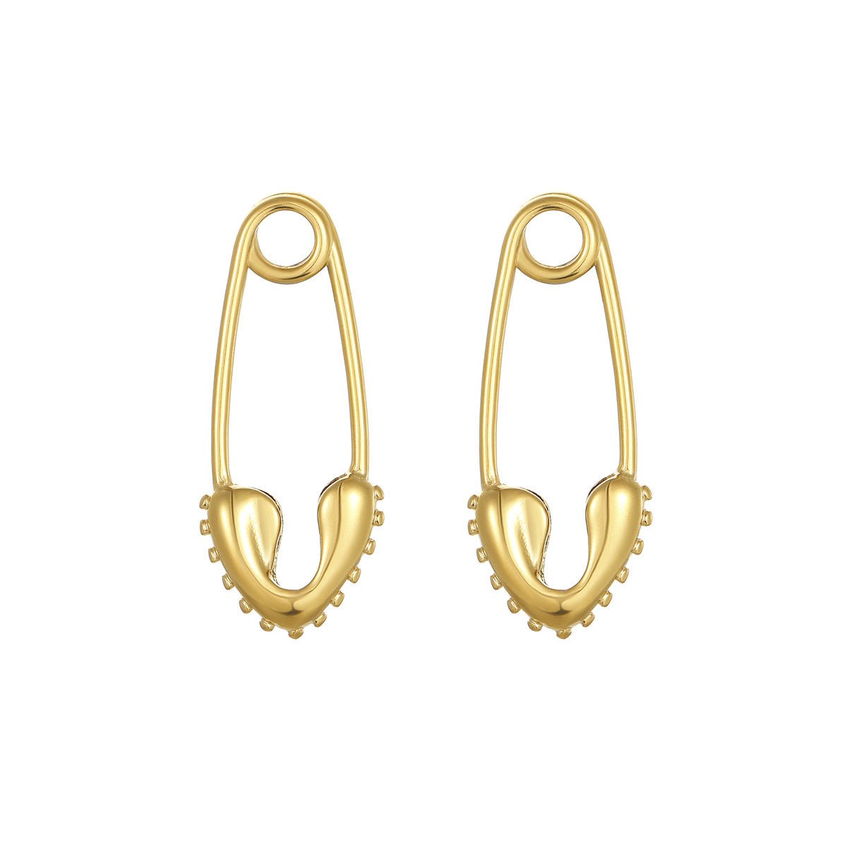 Fashionable Heart-Shaped Stainless Steel Electroplated Earrings for Women with Minimalist Geometric Design and Luxe Finish