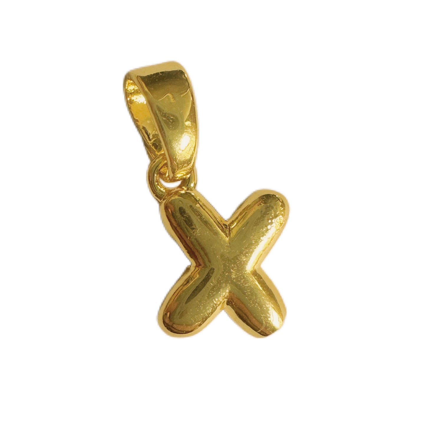 18K Gold Plated Letter Pendant Brass