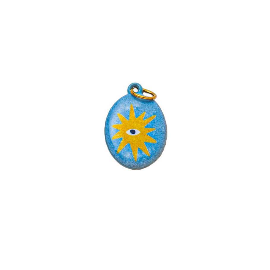 Colorful Plated Stainless Steel Necklace with Heart Star and Floral Charms