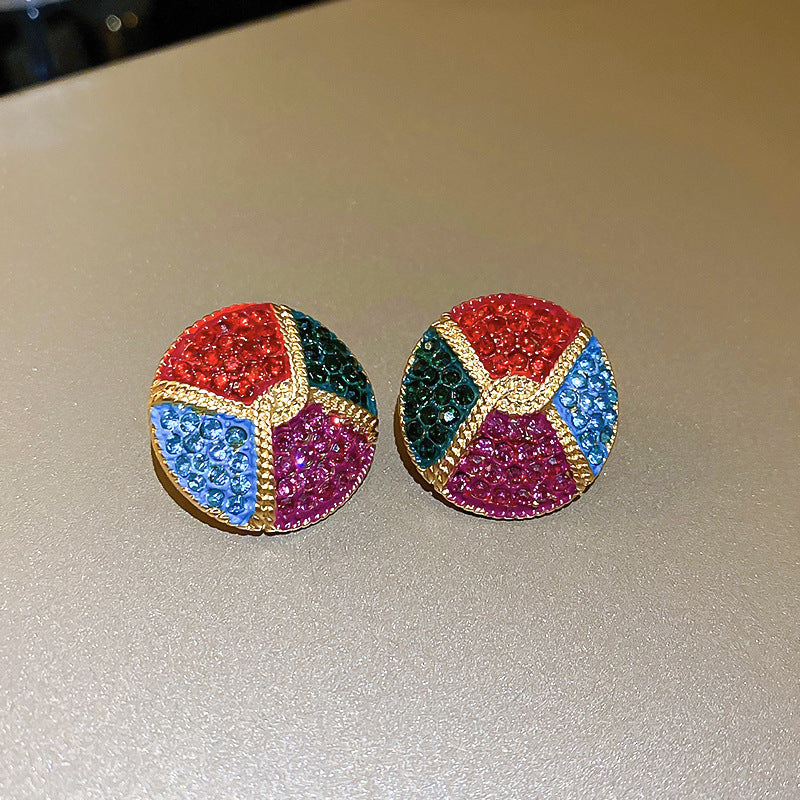 Vintage Floral and Teardrop Shaped Copper Earrings with 925 Silver Posts, Electroplated Finish, Elegant Court-Inspired Retro Ear Jewelry for Women