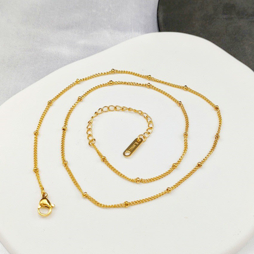 Bracciale a più strati da donna in acciaio inossidabile tonalità fredda, stile minimalista, con finitura galvanica