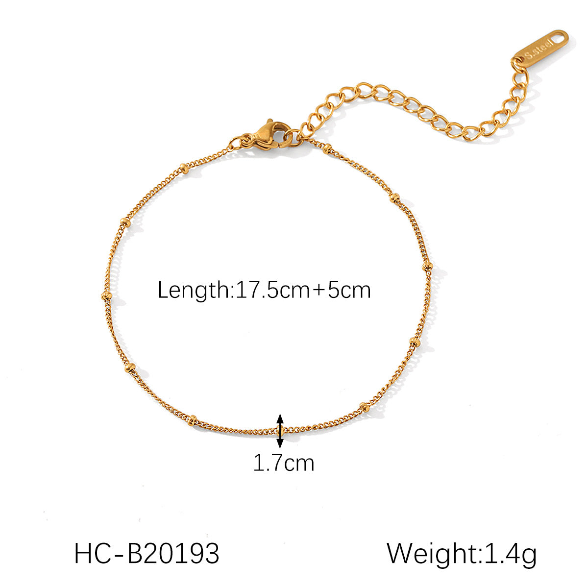 Bracciale in acciaio inossidabile geometrico stile INS con catena a corda ritorta, catena a lama, catena Figaro e catena Snake placcate in oro 18 carati