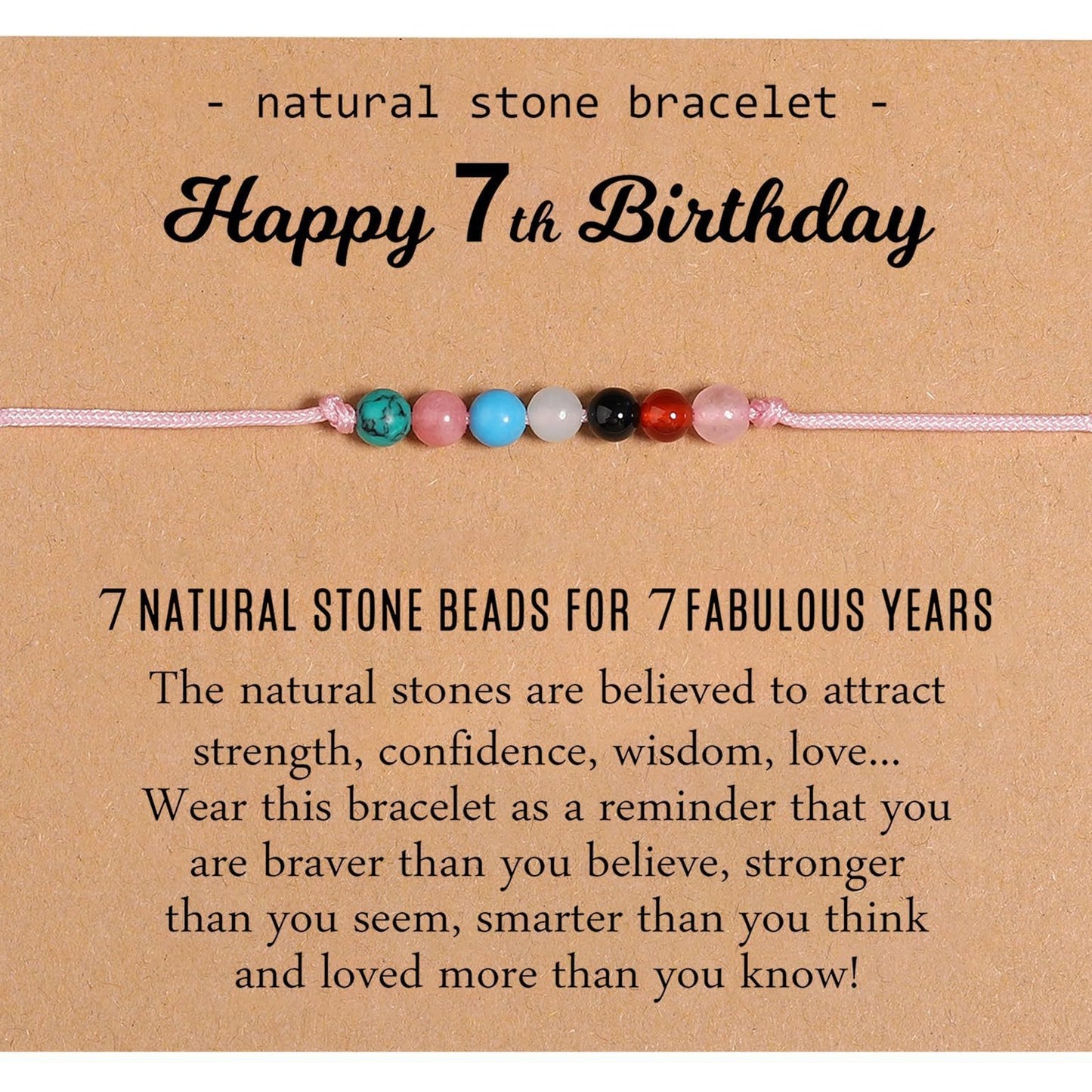Sweet Geometric Natural Crystal Beaded Bracelet for Women