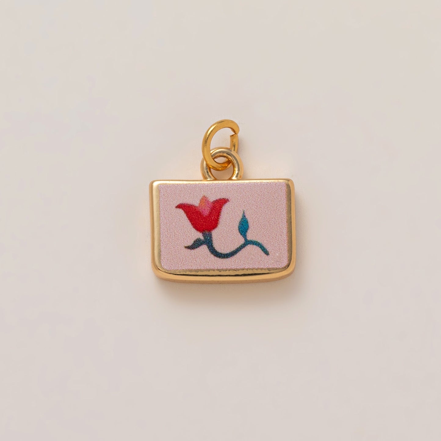 Vintage Floral Moon Star Letter Enamel Plated Brass Shoe Charm
