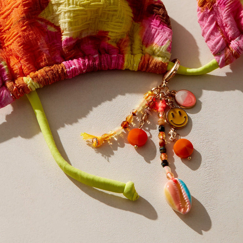 Colorful Fish Shell Sea Snail Animal Charm Brass Plated Pendant