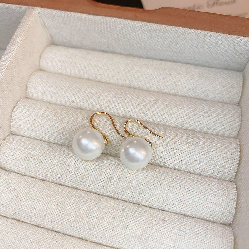 Eleganti Orecchini a Perno da Donna in Stile Francese Vintage con Zirconi Geometrici e Perle Imitazione