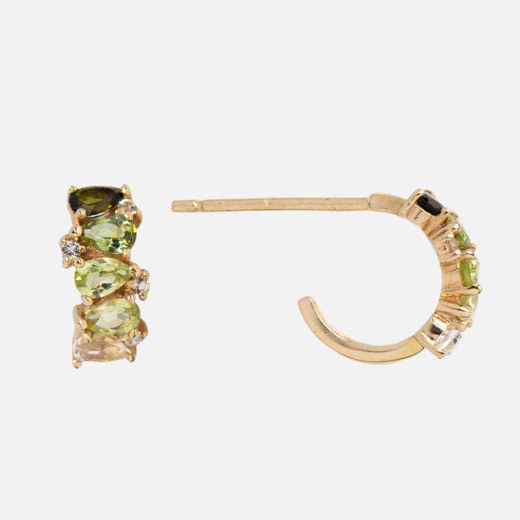 Pendientes de cobre con pasador en forma de U geométricos vintage y acabado galvanizado para mujer