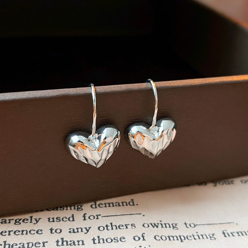 Vintage Geometric Earrings with Oxidized Copper and Steel Posts for Women