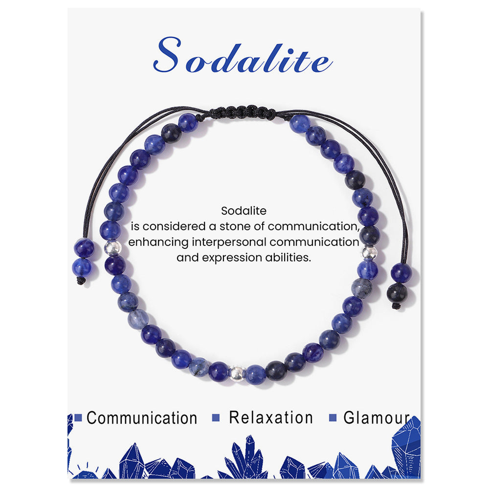 Elegant Sweet Hand-woven Geometric Stone Beaded Bracelet for Women